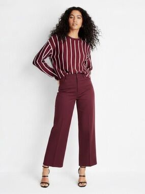 Future Collective Burgundy and White Striped Sweater - NWT szS